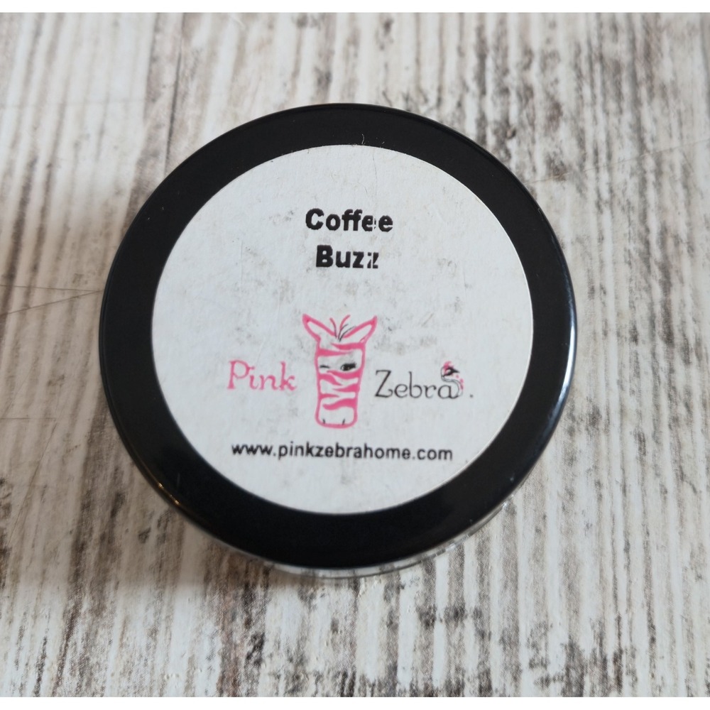 Pink Zebra Coffee Buzz Wax Melt Sprinkles Sample Fragrance Jar 1.125 oz 13043